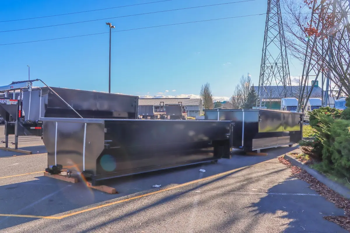 Roll-off dumpster ready for waste disposal at job site for Residential Dumpster Rental in Montville